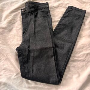 Calzedonia black and silver glitter sparkle high waist jeans - small